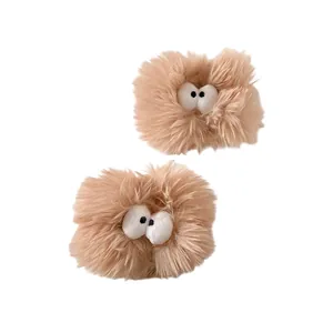 Cute brown plush monster wristbands for washing face to prevent sleeves getting wet