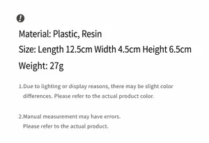 Size specifications and material details for the large bow-shaped claw hair clip