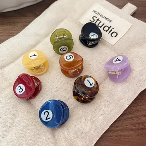 Set di 8 mollette colorate da biliardo in acetato per acconciature e frangia laterale