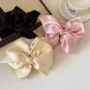 Übergroße Satin Schleife Haarklammer Für Damen Süße Elegante Dutt Pferdeschwanz Fixierung Haarspange Mode Kopfschmuck Haarschmuck