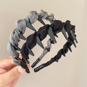 Serre-tête Élégant en Tissu Tressé pour Femmes Design Antiscivolo Bandeau de Cheveux Haut Fait à la Main à la Mode
