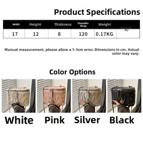 Mini borsa trapuntata con borchie a stella, specifiche e quattro opzioni di colore