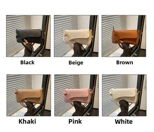 Simple underarm bag collection in black beige brown khaki pink and white colors