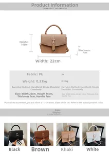 Detailed view of crocodile pattern PU leather square bag showing 22x16x7cm size specs