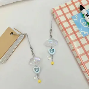 Ciondolo per Cellulare a Forma di Nuvola Cuore Stella Perla Artificialto Laser Dolce Ciondolo per Borsa Estetico per Donna Ragazze Gioielli