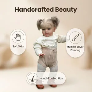 26-inch lifelike reborn baby doll with hand-rooted hair and layered paint finish