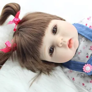 Realistic Reborn Baby Doll Soft Silicone Vinyl Cotton Body Handmade Rooted Hair Clothes Magnetic Pacifier Newborn Toddler Gift