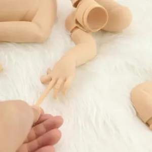 Soft lifelike silicone reborn baby doll parts showing high elasticity and flexibility