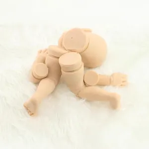 Unpainted soft silicone reborn doll kit with realistic skin texture and five-piece limbs