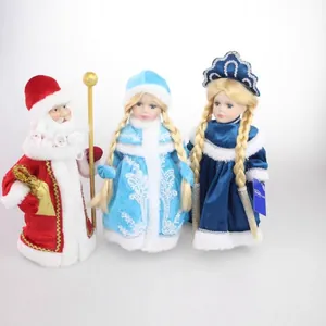 12 Zoll Weihnachten Porzellanpuppe Weihnachtsmann Schneewittchen Winter Deko Traditionelle Slawische Figur Mit Samtkleid
