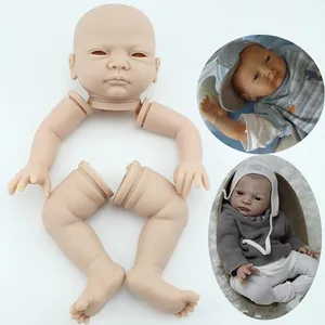 Realistic Unpainted Reborn Doll Kit Soft Silicone Head And Limbs For DIY Handmade Art Doll Crafting Teens Adults Hobby