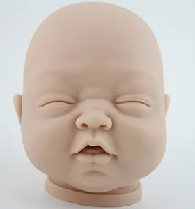 Lebensechtes Unlackiertes Reborn Babypuppen Kit Weiches Silikon Realistischer Schlafender Neugeborener Kopf Und Gliedmaßen Für DIY Kunst
