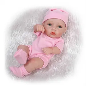 Realistic Reborn Baby Doll Mixed Silicone Body Washable Lifelike Simulation Infant Toy With Hand Painted Hair For Kids Gift