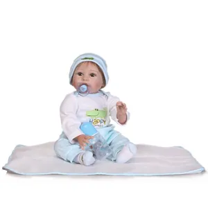 Realistic Reborn Baby Doll Soft Silicone Body Simulation Newborn Girl Toy With Stripes Clothes Accessories For Kids Gift