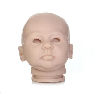 Tête de poupée reborn en vinyle souple non peinte pour assemblage de bébé réaliste