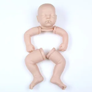 Realistisches Reborn Babypuppe DIY Kit Unlackiertes Weiches Silikon Kopf Und Gliedmaßen Lebensechte Schlafende Babypuppe Teile