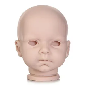 Kit tête de poupée Reborn réaliste en silicone souple rose chair avec détails fins