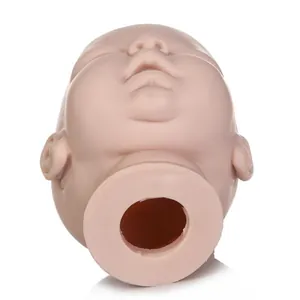 Kit tête de poupée Reborn en silicone souple non peinte aux détails réalistes