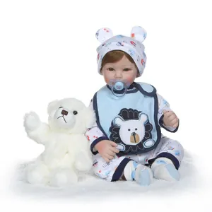 Realistic Reborn Baby Doll 52cm Simulation Silicone Newborn Boy Girl Toys With Cotton Body For Kids Birthday Gift
