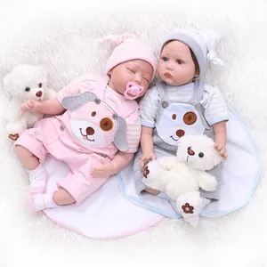 Realistische Reborn Babypop Zachte Siliconen Levensechte Pasgeboren Speelgoed Met Kleding En Pluche Beer Voor Kinderen Meisjes