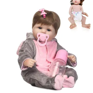 Détails de poupée Reborn en silicone avec tenue, biberon et ensemble de tétines