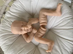 Unpainted Twin A reborn doll kit including head, arms and legs for DIY realistic babies