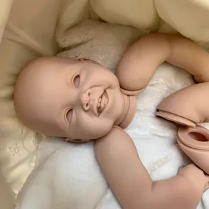 Κιτ κούκλας reborn 28 ιντσών χωρίς βαφή με χαμογελαστό κεφάλι και μέλη από βινύλιο