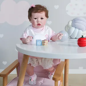 Ρεαλιστική Κούκλα Μωρό Reborn από Σιλικόνη Ολόκληρο Σώμα Ρεαλιστική Νεογέννητη Κοπέλα Με Ρούχα Ριζωμένα Μαλλιά Πλενόμενο Παιχνίδι Δώρο για Παιδιά