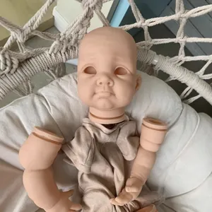 22-inch reborn doll DIY kit with vinyl head, limbs, cloth body, and eyes for doll making