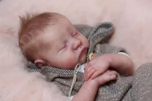 18 Zoll Reborn Puppen Bausatz Levi Unbemalt Realistisch Weich Silikon Vinyl DIY Baby Teile Mit Kopf Gliedmaßen Und Stoffkörper