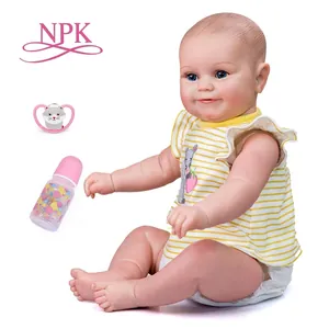 20 inch realistic Reborn Maddie baby doll with blue eyes and feeding accessories