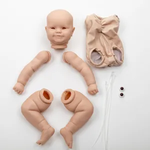 Kit Poupée Reborn DIY Pièces de Moule de Poupée Bébé Simulation Réaliste Avec Tête Membres en Vinyle et Corps en Tissu Ensemble d'Artisanat pour Enfants Adultes