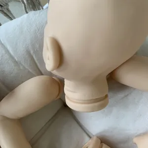 Macro shot of Viviana DIY reborn doll kit showing neck engraving and skin texture