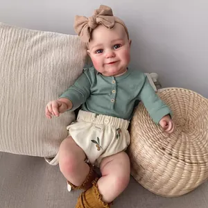 Realistic Reborn Toddler Doll Maddie Soft Silicone Vinyl Cotton Body Lifelike Newborn Baby Doll With Clothes Outfit Accessories Handmade Toy Gift