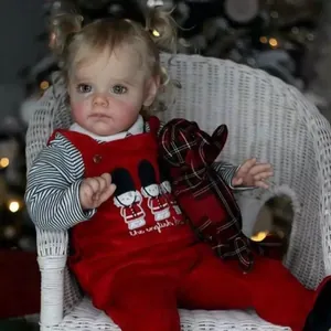Poupée Reborn Réaliste Peinte à la Main Veines Visibles Silicone Corps en Tissu Avec Tenue de Soldat Britannique Cadeau pour Enfants
