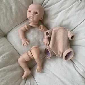 Kit de poupée reborn 10 pouces non peint avec tête en vinyle, membres et corps en tissu
