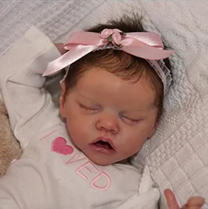 Lifelike Reborn Baby Doll Silicone Vinyl Realistic Newborn Doll With Loved Romper Headband For Kids Birthday Gift Home Decor