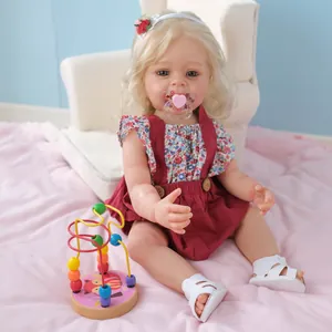 Lifelike 55cm Yannik reborn baby doll with 3D skin texture and floral outfit