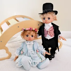 Charming 17-inch elf baby dolls set with realistic skin textures and artistic outfits