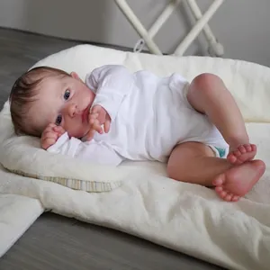 60cm Cameron reborn baby boy doll with realistic 3D skin veins and white romper