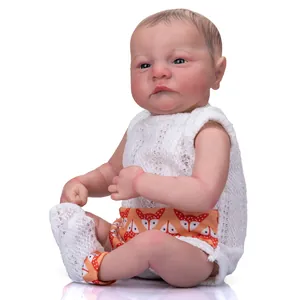 Lifelike 49cm Levi Awake reborn baby doll with 3D skin texture and visible veins details