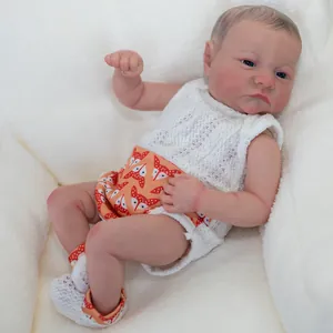 Realistic Reborn Doll Levi Awake Hand Painted 3D Skin Visible Veins Cloth Body Newborn Baby Doll Toy Gift For Children
