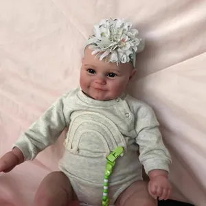 Realistic 24-inch reborn baby doll Maddie with visible veins and 3D skin texture