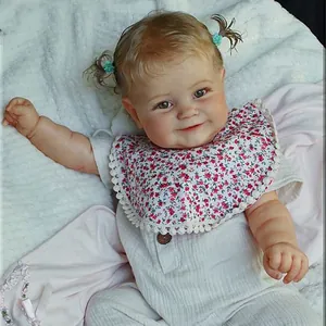 Realistic Reborn Baby Doll Maddie 3D Skin Visible Veins Hand Painted Cloth Body Soft Vinyl Newborn Toy For Kids Gift