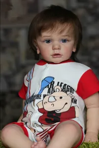 Close-up of lifelike 60cm reborn baby doll with realistic skin texture and 3D painting