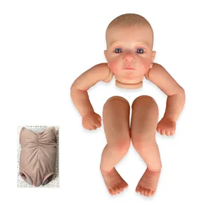 19-inch Reborn pop kit met geschilderd vinyl hoofd, ledematen en zacht stoffen lichaam