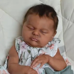 20 inch lifelike reborn baby doll Laura with 3D skin texture in floral summer dress