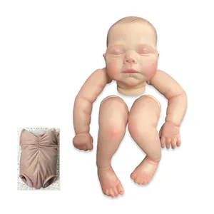 19-inch hand-painted reborn doll kit with soft vinyl limbs and cotton body part