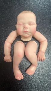 Detailed components of a 19-inch painted reborn doll kit with realistic skin painting