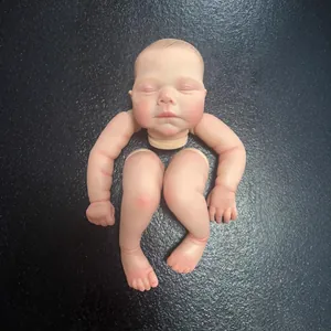 Realistic Reborn Doll Kit Painted Vinyl Head Limbs With Cloth Body And Pacifier DIY Lifelike Newborn Baby Model Parts